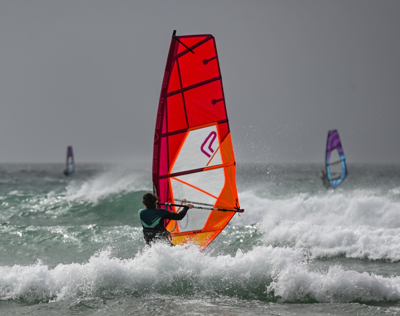 Windsurfing in a Rough Sea